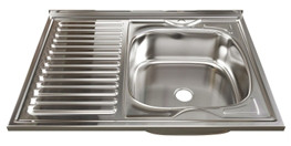 Мойка накладная MIXLINE 60х80 (0,4) прав вып 1 1/2 527971