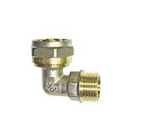 Уголок латунный никел./штуцер (уголок ц/ш)16x1/2"M