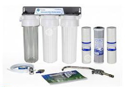 Натрубный фильтр 10" с прозрач. корпус.и синей крыш,с воздуш.кл.-резьба 1/2",ключ,кроншт. АКВАБРАЙТ