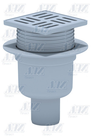 Трап 10х10 верт.вып.50 рег.с решеткой из пластика TА5704