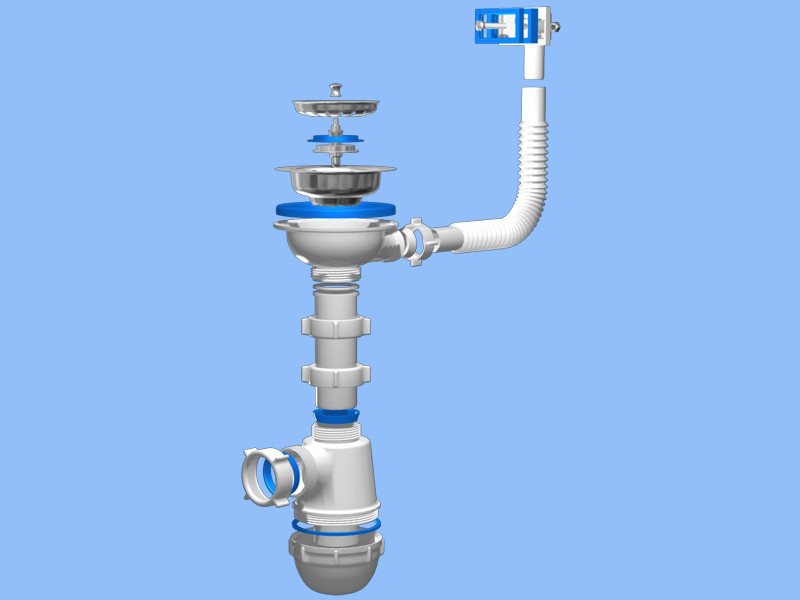 Сифон A0145 выпуск нержавеющая сталь