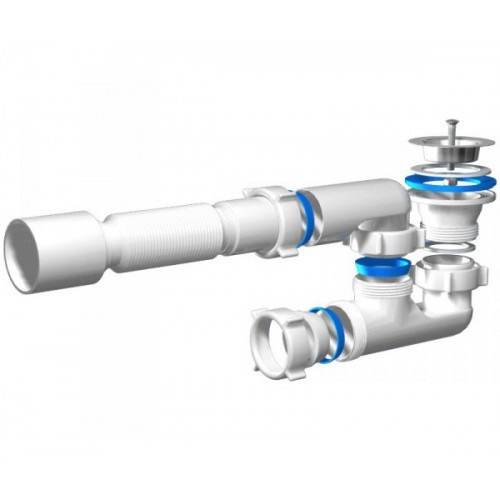 Сифон Е215  выпуск нержавеющая сталь